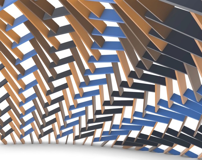 Adaptive Reciprocally Framed Tessellation for doubly-curved surfaces